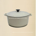 Cazuela de hierro fundido blanco 5qt